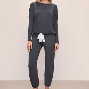 Eberjey Womens gray Gisele Tencel modal slouchy 2 piece pajama set S